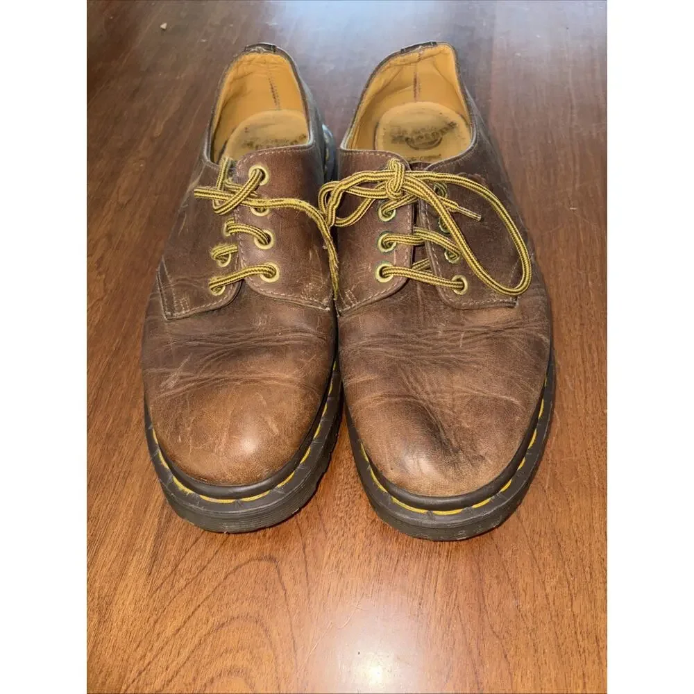 Doc Dr Martens England 1561/59 Brown Leather Oxford Shoes UK7 Men US 8 Women 9 - Picture 2 of 6